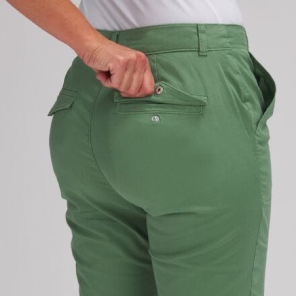 Outerknown Women's Emory Stretch Pants, Green - Picture 4 of 9